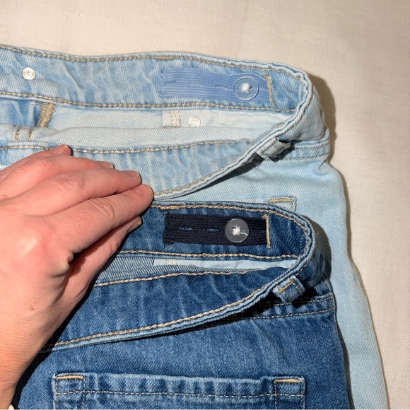 NWT Wonder Nation Girls Jean Shorts - Bundle of Light and Dark Blue - Picture 3 of 5